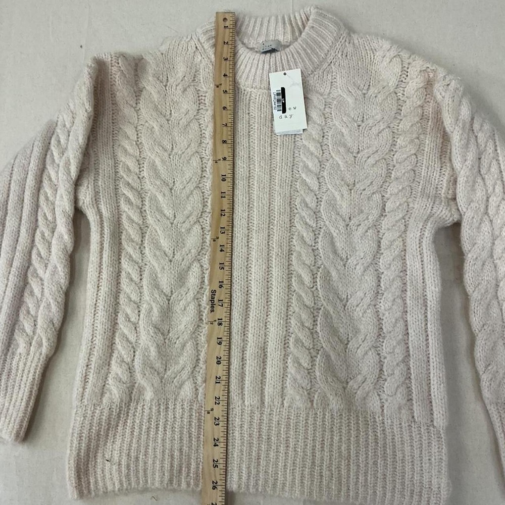 A New Day cream cable knit sweater